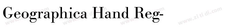 Geographica Hand Reg字体转换